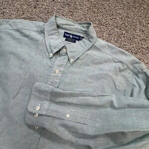 Men's Polo Ralph Lauren Gray Yarmouth Button Down Shirt‎ Size 18-34/35